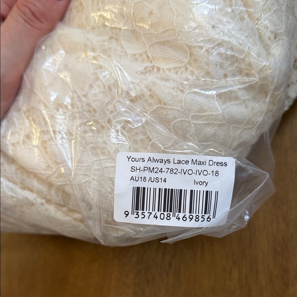 Peppermayo Cream Lace Off-Shoulder Dress - Picture 5 of 6